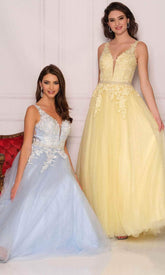 Plunging Sweetheart A-Line Prom Dress